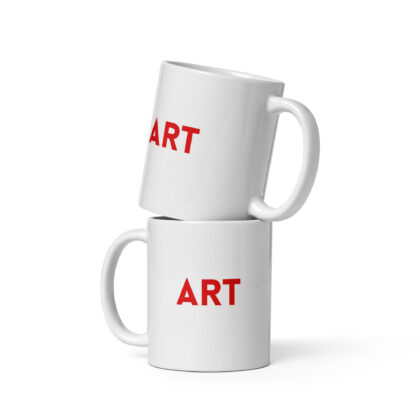 White glossy mug